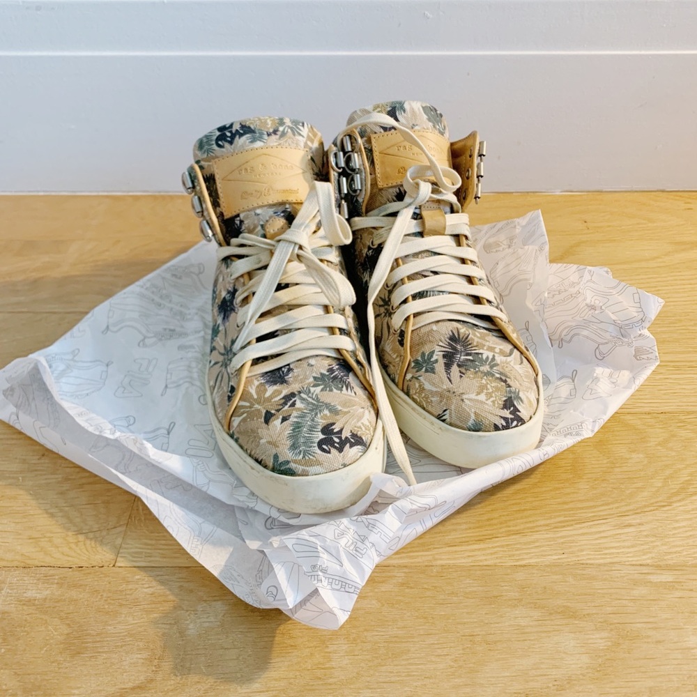 [rag&bone] tropical pattern high top sneakers